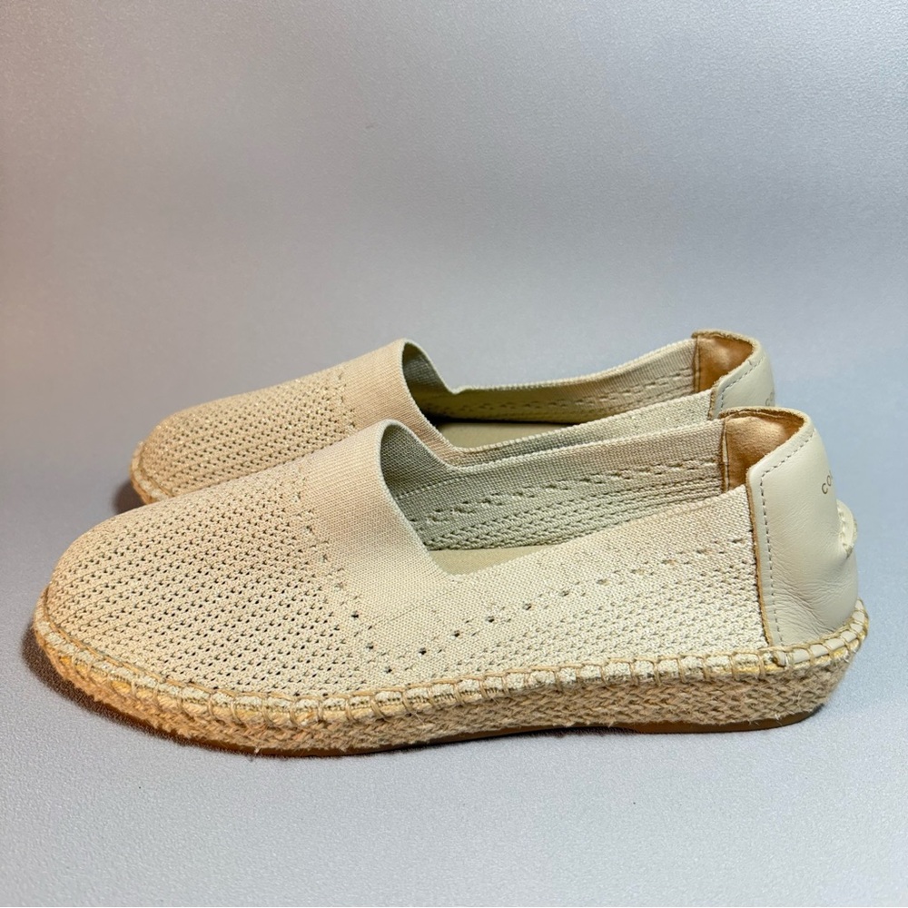 Cole Haan NWOB Cloudfeel Stitchlite Beige Flat Espadrille Slip-On Shoes